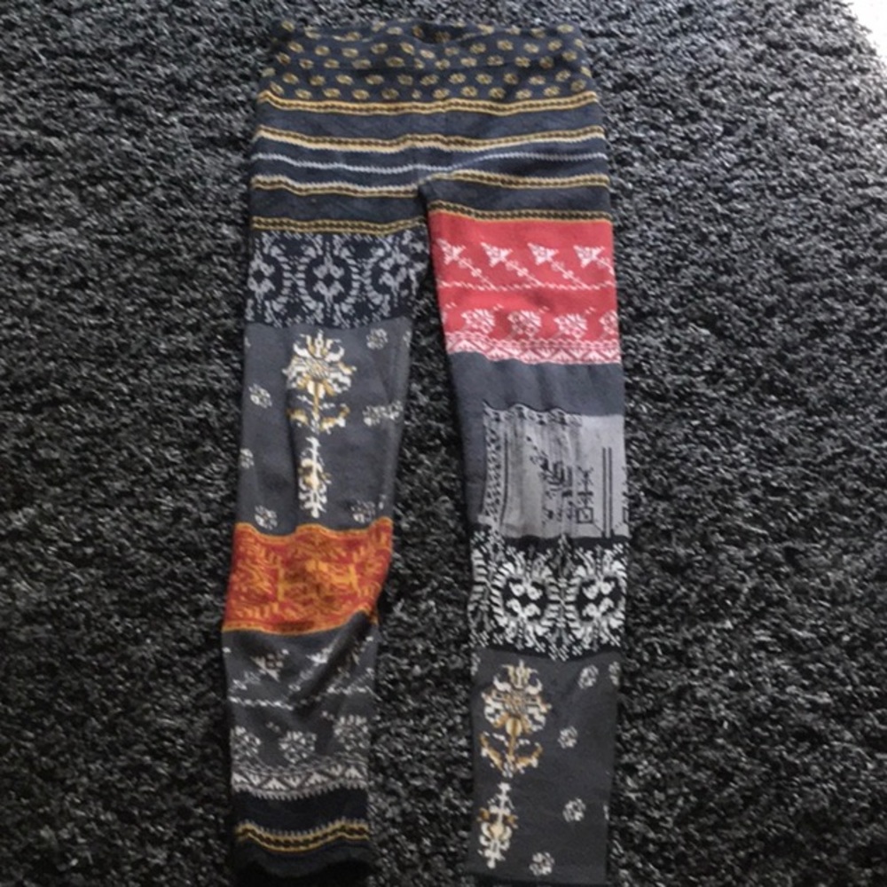 Free People printed sweater leggings